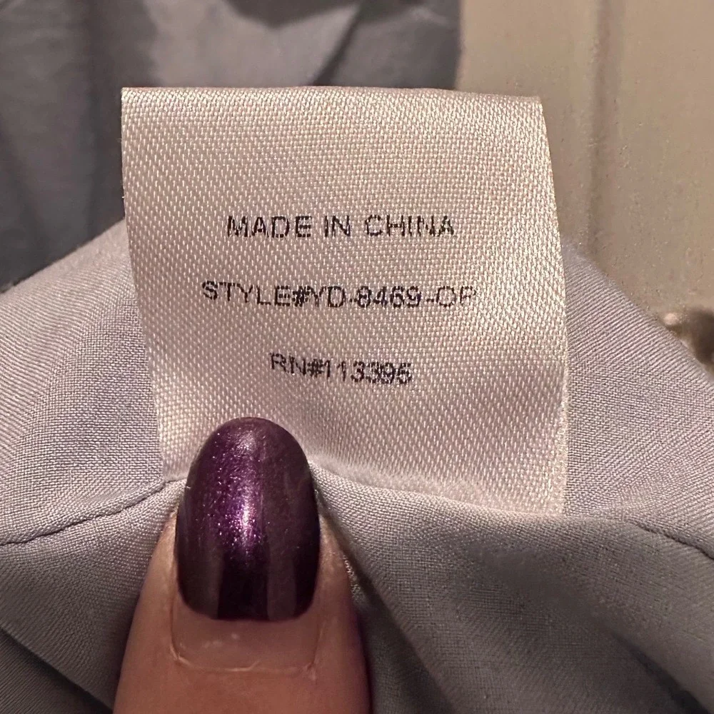 Harlyn Dusty Blue Ruffle Maxi‎ Dress XS Formal Cocktail Bridesmaid - Picture 9 of 11